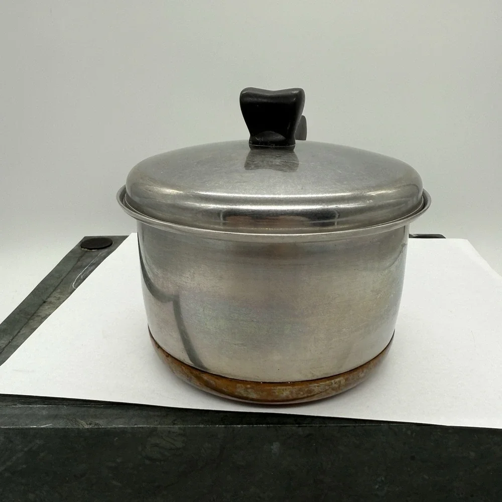 Vintage‎ Norris Ware Stainless Steel Copper Bottom 1 Qt. Saucepan & Lid